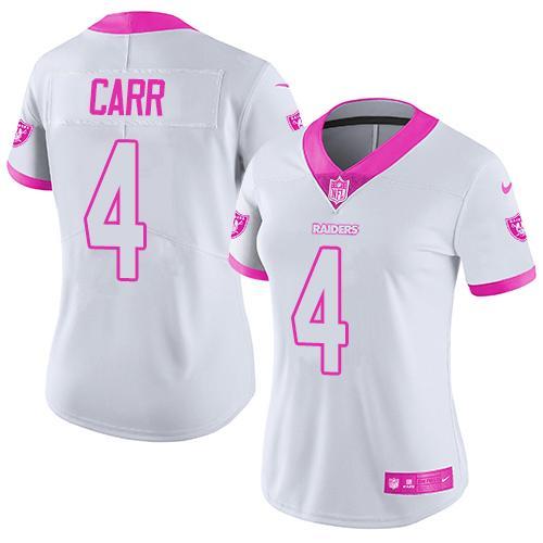Women White Pink Limited Rush jerseys-004